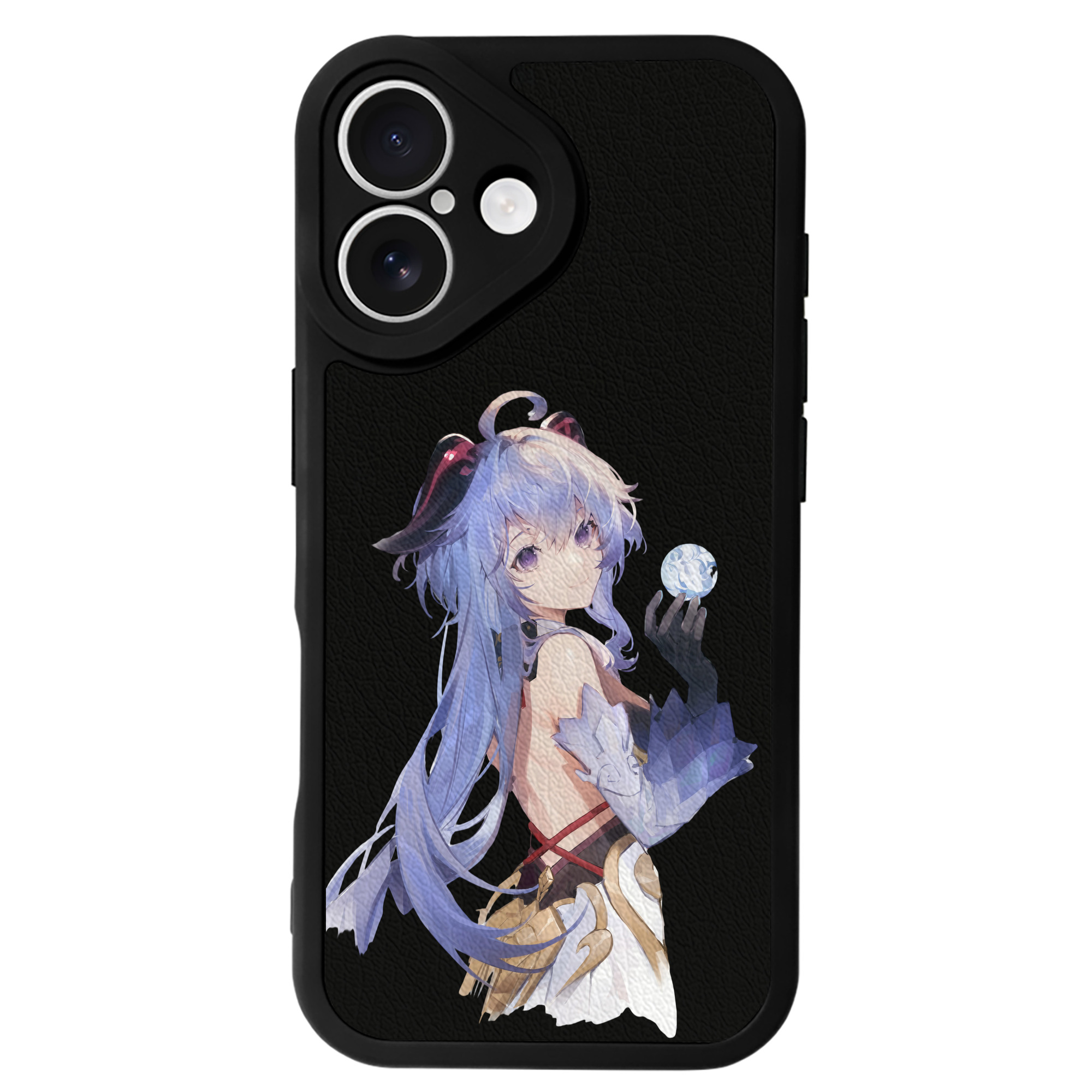 げんし神 甘雨 かんう genshin Ganyu 【iPhone 16シリーズ対応】シリコンスマホケース（レザー調） 材質：シリコン